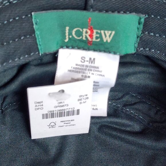 J. Crew Men's Bucket Hat Garment Dyed Corduroy Size S/M Dark Green Outdoors NEW - Picture 9 of 9